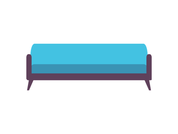 Blue sofa  Illustration
