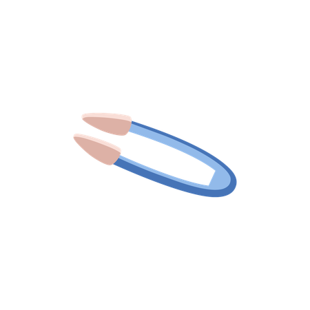 Blue soft tip tweezers for contact lenses  Illustration