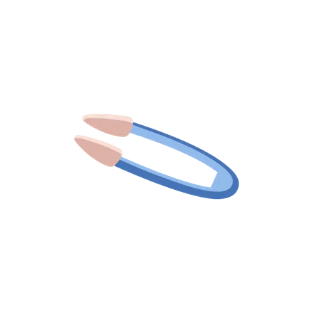 Blue soft tip tweezers for contact lenses  Illustration