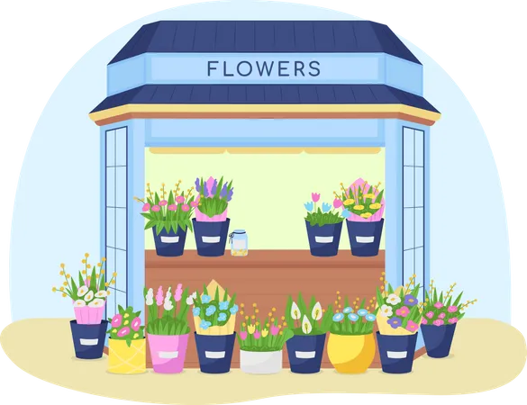 Blumenkiosk  Illustration