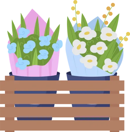 Blumengeschäft  Illustration