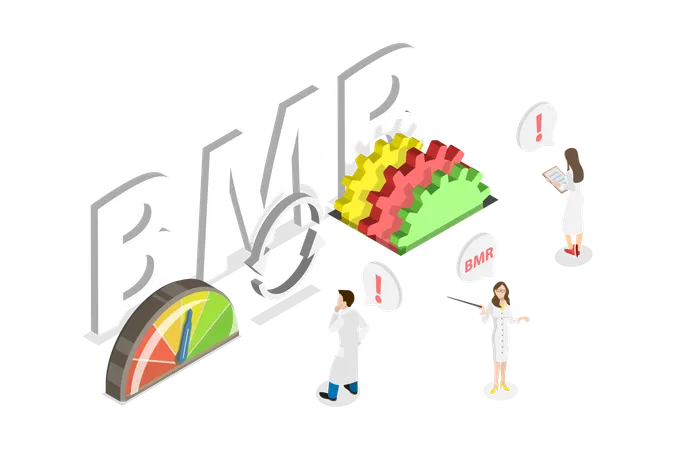 BMR con gente de negocios  Ilustración