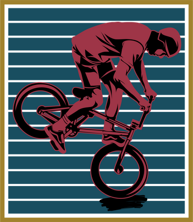 Bmx Freestyle Urban Street Style  Illustration