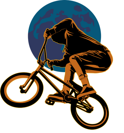 Bmx Street Freestyle com Lua  Ilustração