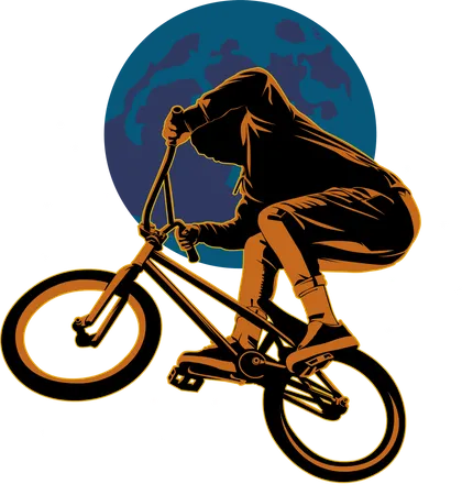 Bmx Street Freestyle com Lua  Ilustração