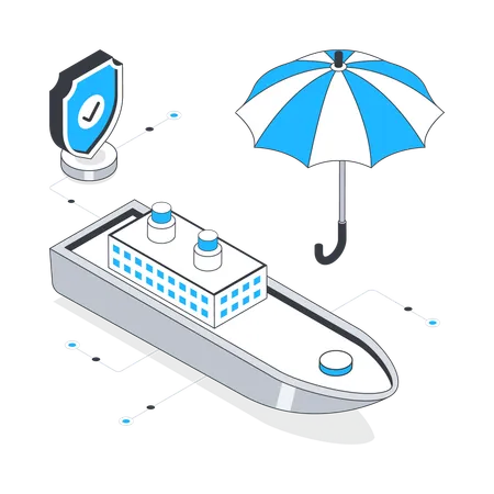 Boat Insurance  Illustration
