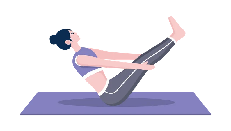 Boat pose  Illustration