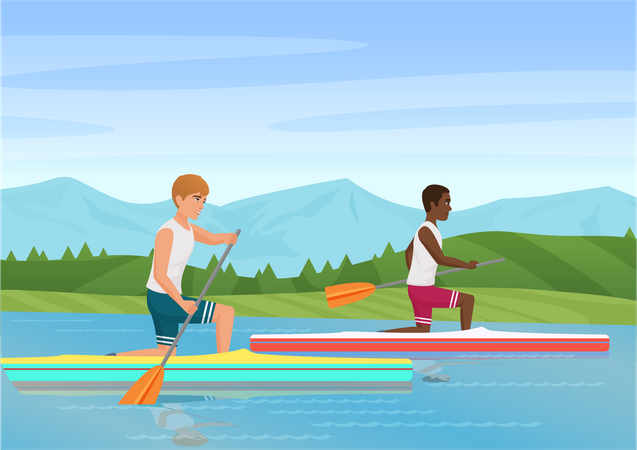 Boat racing  Illustration