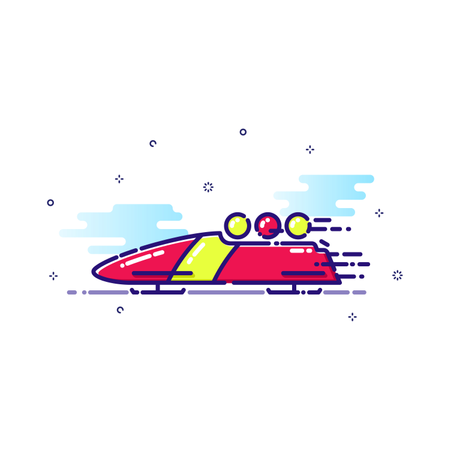 Esporte bobsleigh  Ilustração