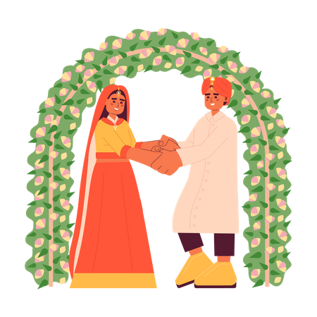 Boda hindú  Ilustración