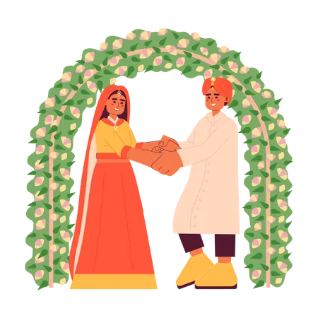 Boda hindú  Ilustración