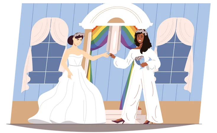 Boda lgbt  Ilustración