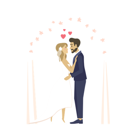 Pareja de boda  Ilustración