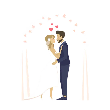 Pareja de boda  Ilustración