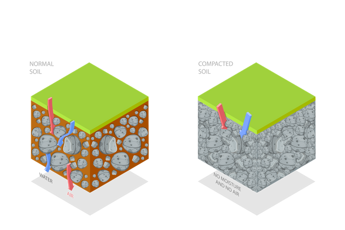 Bodenverdichtungsverfahren  Illustration