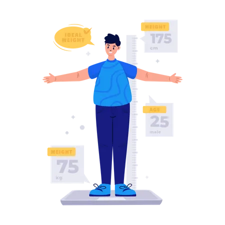 Body mass index calculator  Illustration