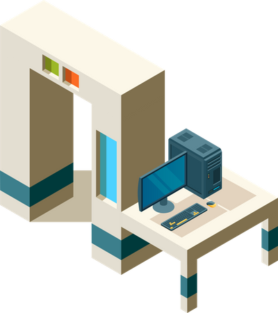 Body scanner at airport  Illustration