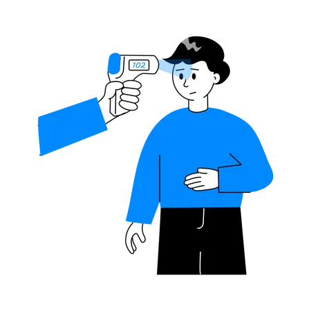 Body Temperature measurement gun  Illustration