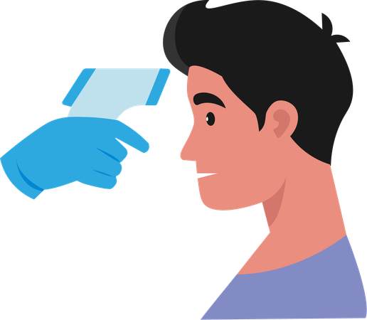 Body temperature measurement gun  Illustration