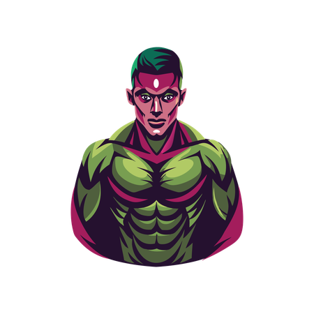 Bodybuilder Man  Illustration