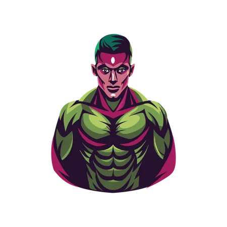 Bodybuilder Man  Illustration