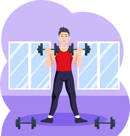 Workout Flache Design Abbildung Illustration