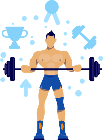 Bodybuilding training Illustration