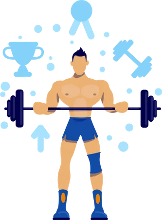 Bodybuilding training Illustration