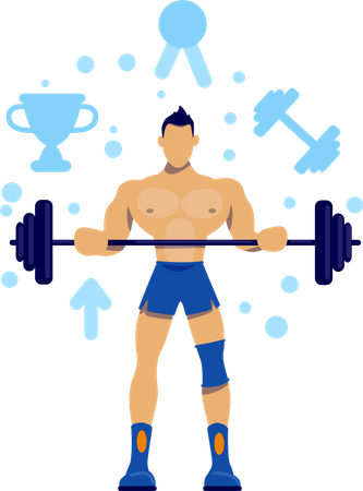 Bodybuilding training  Illustration