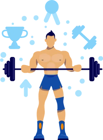 Bodybuilding training  Illustration