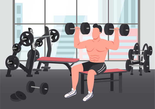 Bodybuilding-Übung  Illustration