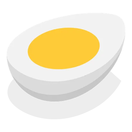 Boiled chicken egg  Illustration