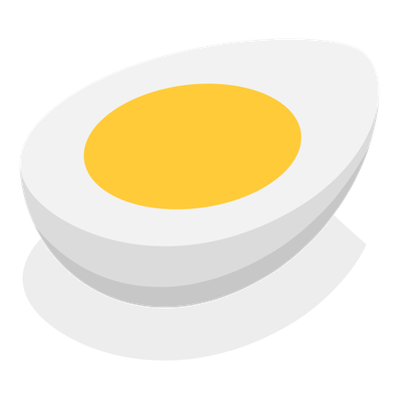 Boiled chicken egg  Illustration