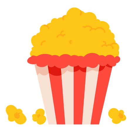 Boîte de pop-corn  Illustration