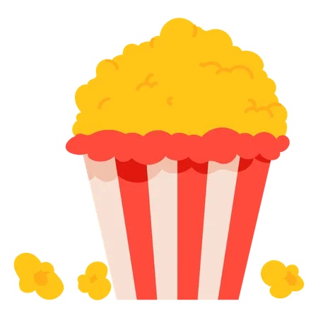 Boîte de pop-corn  Illustration