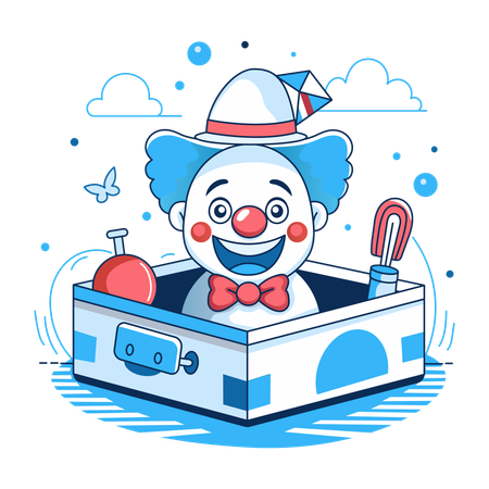 Boîte de clown  Illustration