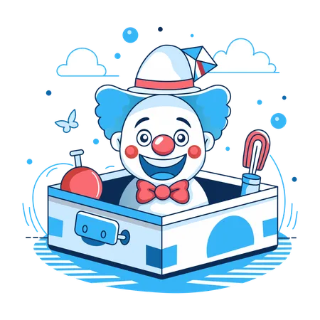 Boîte de clown  Illustration