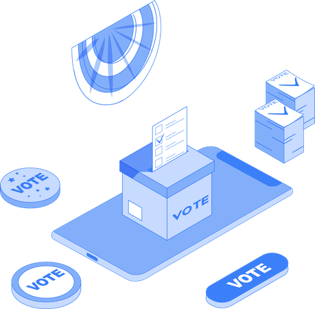 Boîte de vote pour l'élection  Illustration