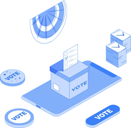 Boîte de vote pour l'élection  Illustration