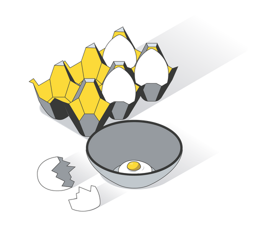 Bol à œufs  Illustration