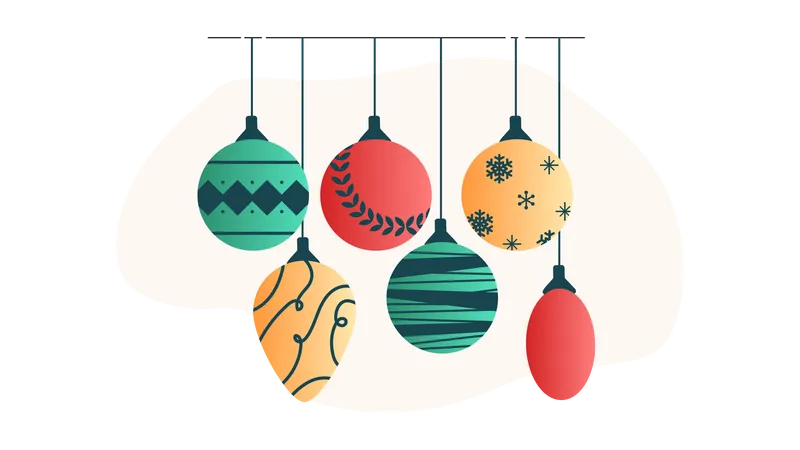 Bola de decoración navideña  Ilustración