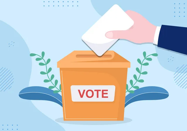 Votação em boletim de voto  Ilustração
