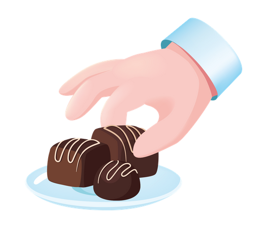 Bolo de pitada de chocolate  Ilustração