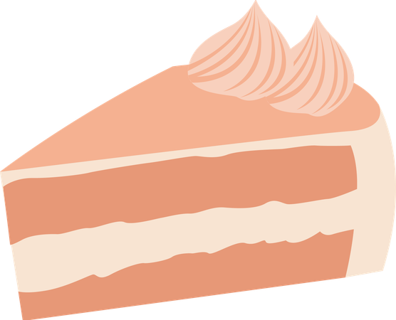 Bolo Tiramisu com Cobertura de Creme  Ilustração