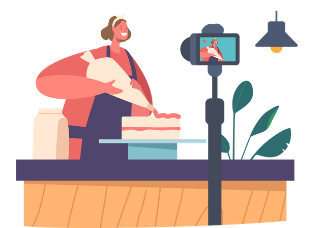 Bolos Assados do Blogger de Comida  Ilustração
