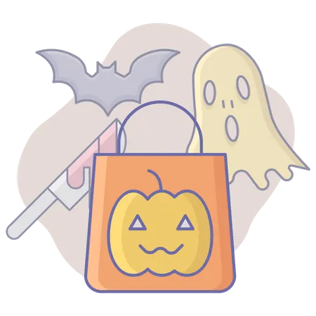 Bolsa de calabaza  Ilustración