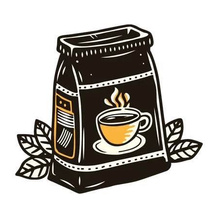 Bolsa de cafe  Ilustración