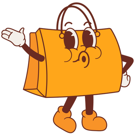 Bolsa de compras fofa  Ilustração