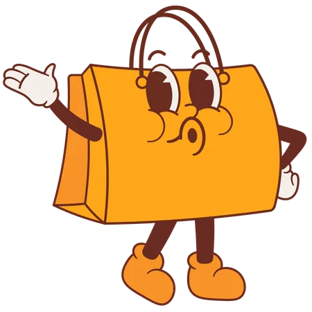 Bolsa de compras fofa  Ilustração