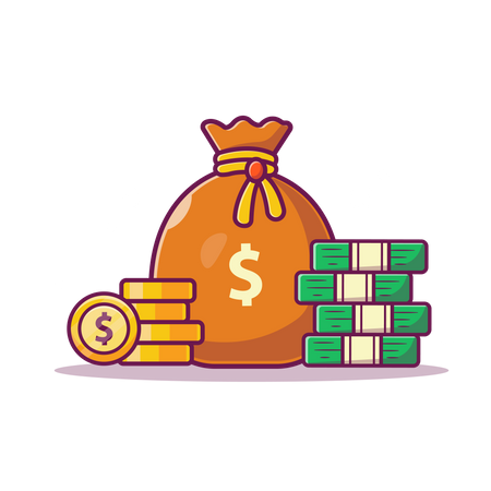 Bolsa de dinero  Ilustración